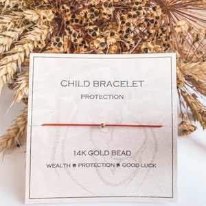 Bracelets de protection pour enfants à cordes rouges Bracelet Dzi rouge pour bébé ou nouveau-né pour attirer la protection et la bonne chance dans la vie de l'enfant, cadeau de baptême image 4