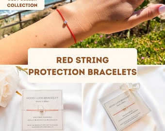 Kabbalah Red String Bracelet: 14k Gold Bead, Protection Jewelry