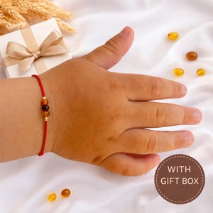Bracciale In Ambra Baltica Naturale 18-19 Cm | Perle Vere Non Lucidate Con Certificato Di Autenticità, Gioiello Unisex In Scatola Regalo - 2