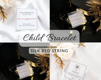 Kabbalah Luxury Red String Children Bracelets for Good Luck & Protection - Gift Ready Elegance for Newborn, Baptism, Birthday Boy or Girl