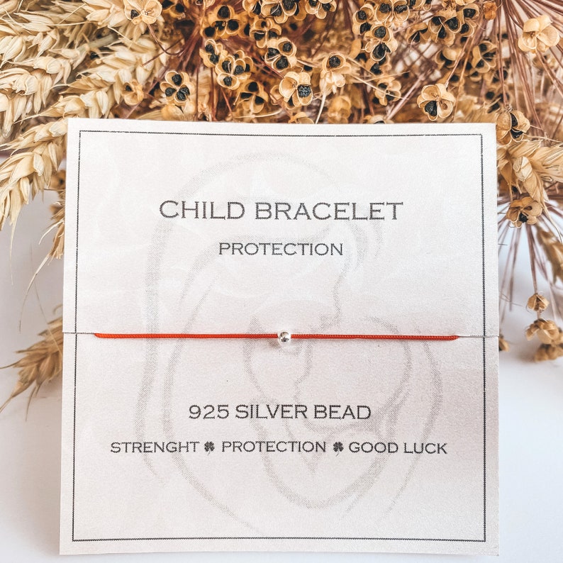 Bracelets de protection pour enfants à cordes rouges Bracelet Dzi rouge pour bébé ou nouveau-né pour attirer la protection et la bonne chance dans la vie de l'enfant, cadeau de baptême image 5