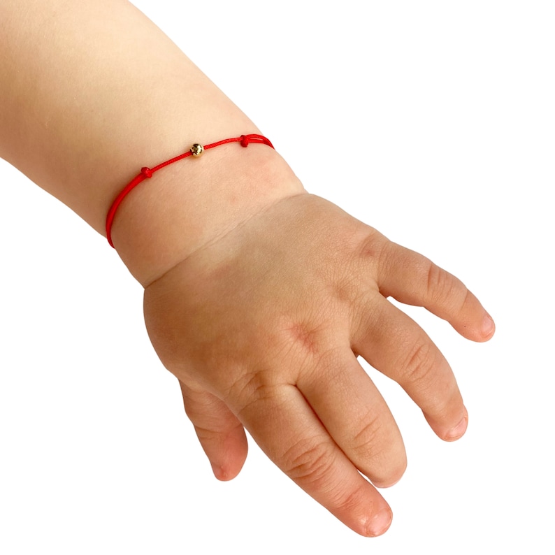 Bracelets de protection pour enfants à cordes rouges Bracelet Dzi rouge pour bébé ou nouveau-né pour attirer la protection et la bonne chance dans la vie de l'enfant, cadeau de baptême image 2