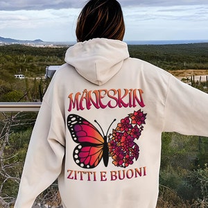 Maneskin Hoodie, Vintage Maneskin Rush World Tour Shirt, Maneskin Band Sweatshirt, Maneskin Shirt, Gift For Men