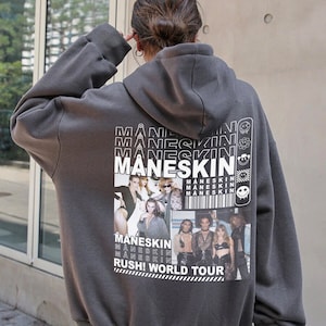 Maneskin Tour Hoodie, Retro Rock Band Concert Tee - Etsy