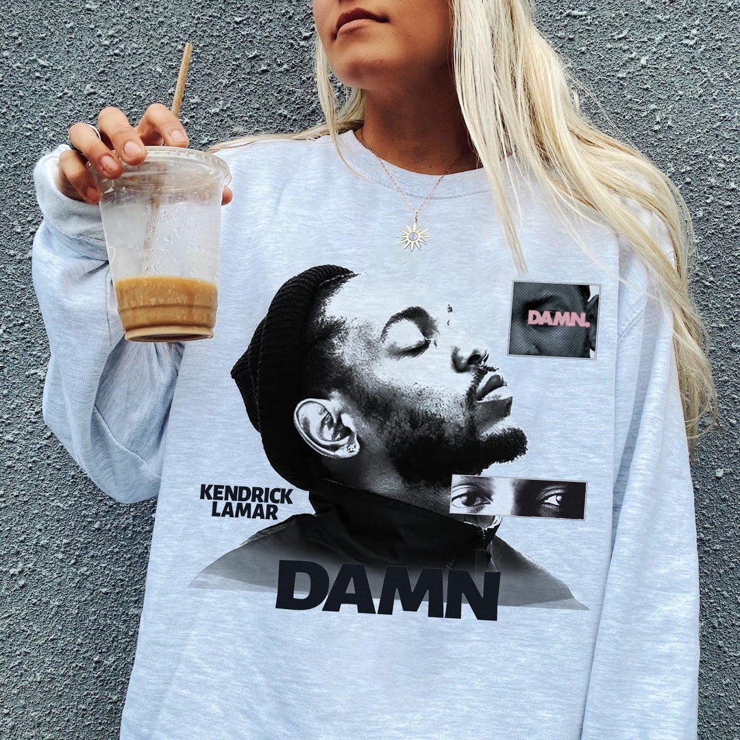 Kendrick Crewneck Sweatshirt, Retro Kendrick Lamar Tour Shirt, Rapper ...