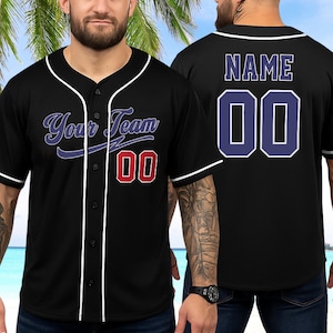 Personalized Baseball Jersey for Team – Custom Name & Number Shirt – Matching Group Uniform for Sports, Custom Jersey Men, Baseball Shirt