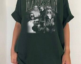 Måneskin サイン入り Tシャツ Maneskin T-shirt, Sweatshirt , Måneskin Rock Band T-shirt