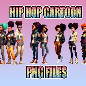 Hip Hop Cartoon Young Teen Girls Pack
