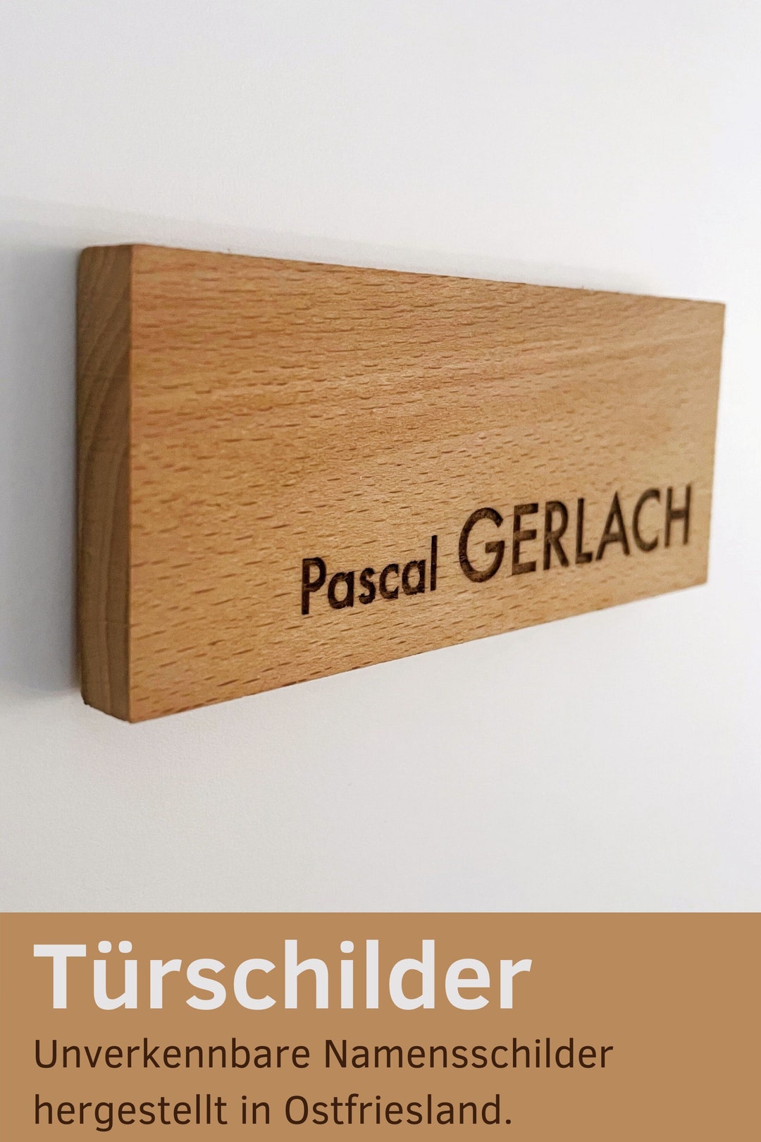 Name Plate for the Front Door With Personal Engraving Beech - Etsy Finland