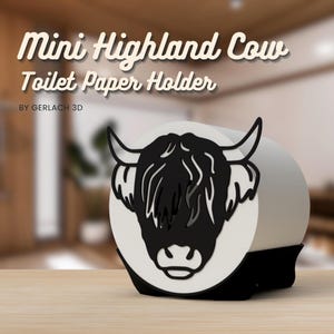 Mini Highland Kuh Toilettenpapierhalter – Einzigartige Badezimmerdekoration