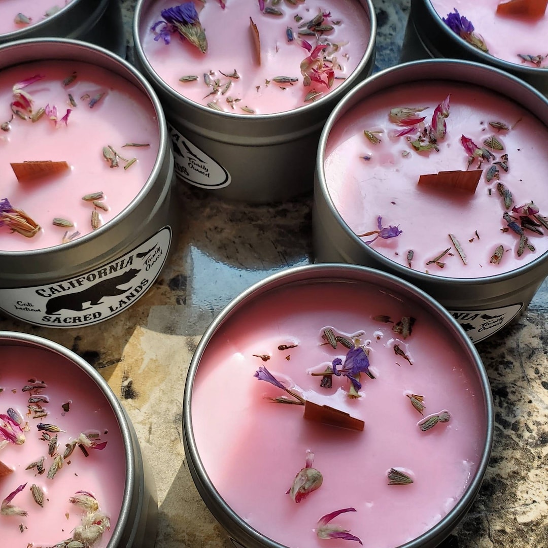 The Best California Organic Soy Candles/fresh Petals/wooden Etsy