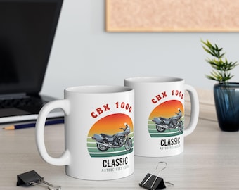 Honda CBX1000 Kaffeetasse, Klassisches Motorradgeschenk, Vintage-Motorradtasse, Geschenk für CBX1000-Biker, Honda Motorrad-Kaffeetasse, Tasse für Motorradliebhaber
