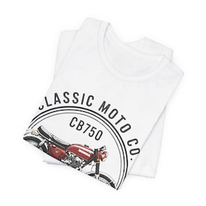 Honda CB750 T-Shirt, Vintage Motorcycle Tee, Classic Moto Co, Biker Shirt Gift for Him, Honda Classic Bike, Motorcycle Gift image 9