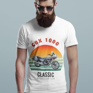 Honda CBX 1000 T-Shirt, Retro Motorcycle Tee, Classic Moto Co, Vintage Biker Shirt, Honda Motorcycle Gift for Him, CBX Rider Tee