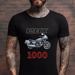 Honda CBX 1000 Motorcycle T-Shirt, Retro Biker Tee, Classic Moto Co, Vintage Motorcycle Gift for Him, Honda Classic Shirt, CBX Rider Tee