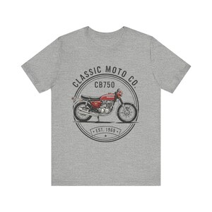 Honda CB750 T-Shirt, Vintage Motorcycle Tee, Classic Moto Co, Biker Shirt Gift for Him, Honda Classic Bike, Motorcycle Gift image 8