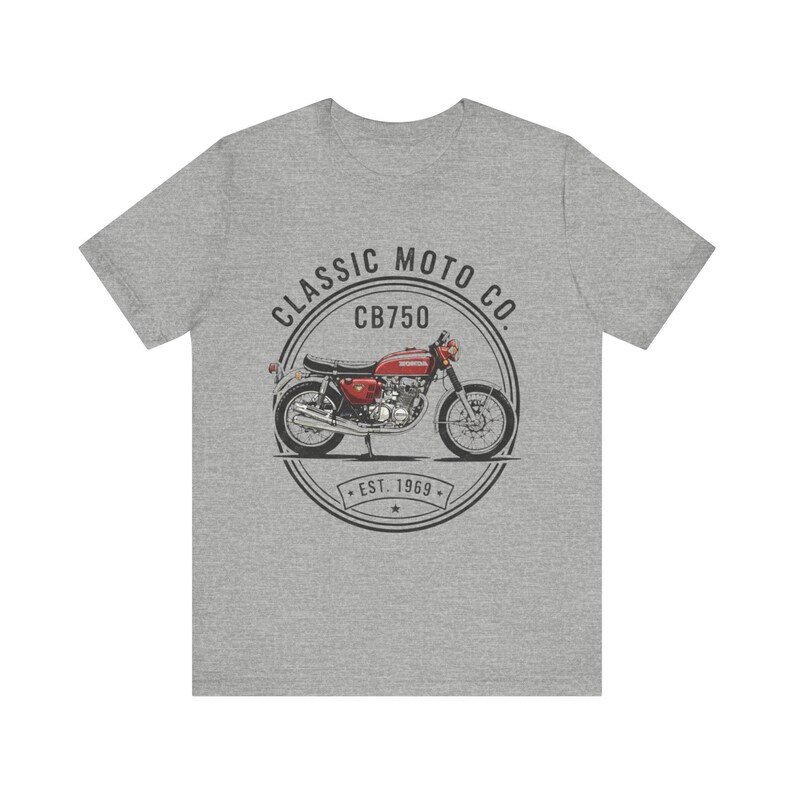 Honda CB750 T-Shirt, Vintage Motorcycle Tee, Classic Moto Co, Biker Shirt Gift for Him, Honda Classic Bike, Motorcycle Gift image 8