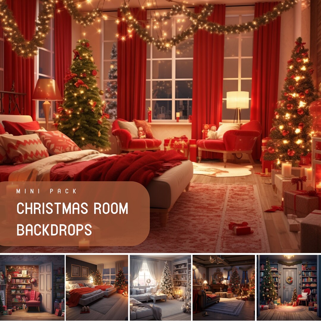 Christmas Room Backdrops, Family Photo Card, Christmas Composite ...