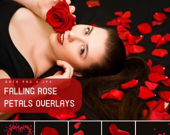 Rosenblad Photoshop-överlägg, bröllop, Alla hjärtans dag, Romantisk, kärlek, alla hjärtans dag, årsdagsöverlägg, rosenbladsöverlägg