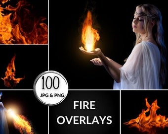 100 Fire Overlays, Realistic Fire Burn, campfire, flamers, fire toch, fire wall, bonfire, sparklers, flame Overlays, Burn overlays, Campfire