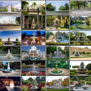 36 Water Fountain Backdrop, Garden Fountain Background for Wedding ...