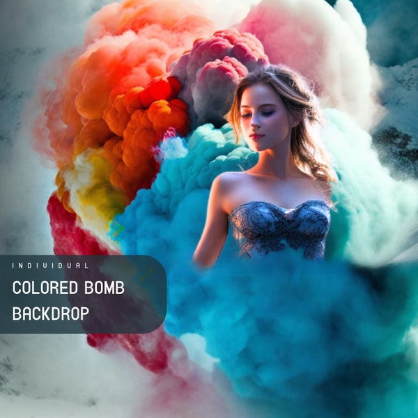 Colored Bomb Backdrop, Perfect portrait backgrounds, Maternity background, Wedding Backdrop, Colored Fog and Smoke, Couple Photography