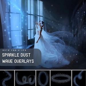 Fairy Dust Overlays,  Fairy Bokeh, Floating Dust Textures, Fairy Magical waves, Fairy Sparkles Glitter Digital Overlays for Photo Editing