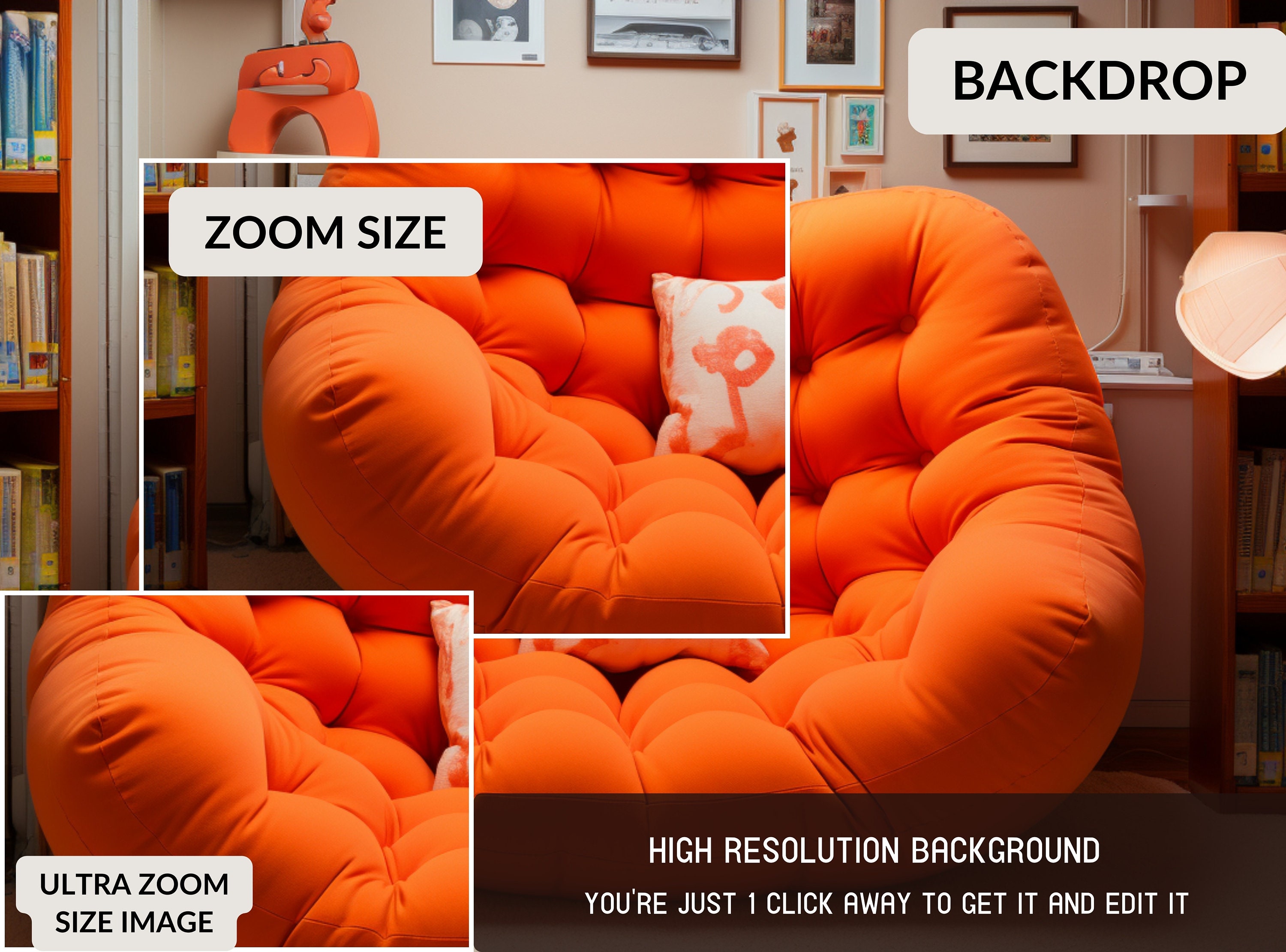 Library Couch Background Library Background, Library Couch Png, Read Books, Orange Couch Png ...