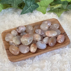 Flower Agate Tumbled Stone/Natural Flower Agate/Polished Flower Agate Tumble/Flower Agate