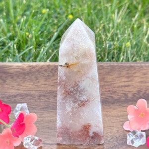 Pink Amethyst Flower Agate Tower/Natural Pink Amethyst Flower Agate Tower/Druzy Pink Amethyst Tower
