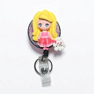 Barbie Girl Inspired Retractable ID Badge Reel, Nurse Badge Reel, Teacher Badge Reel, Luxe Nurse, Diva Badge Reel, Pink Badge Reel