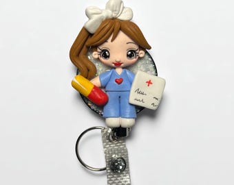 Pharmacy Tech Retractable Badge Reel, Pharmacist Badge Reel, Nurse Badge Reel, CNA Badge Reel, Cute Badge Reel, Custom Badge Reel