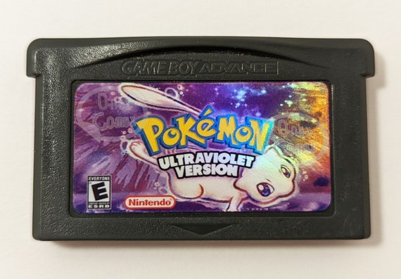 GBA Pokemon Fire Red Version Replacement Label Decal Foil Metallic