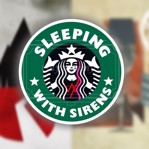 Sleeping With Sirens Starbucks Holographic Sticker