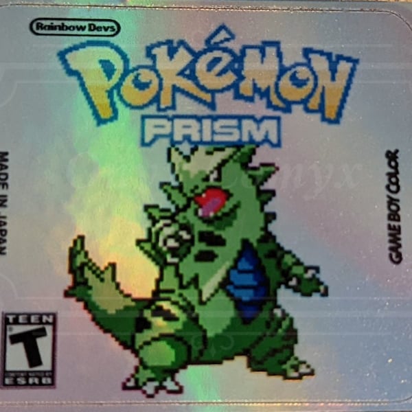 Pokemon Prism Replacement Cartridge Label Holographic Sticker