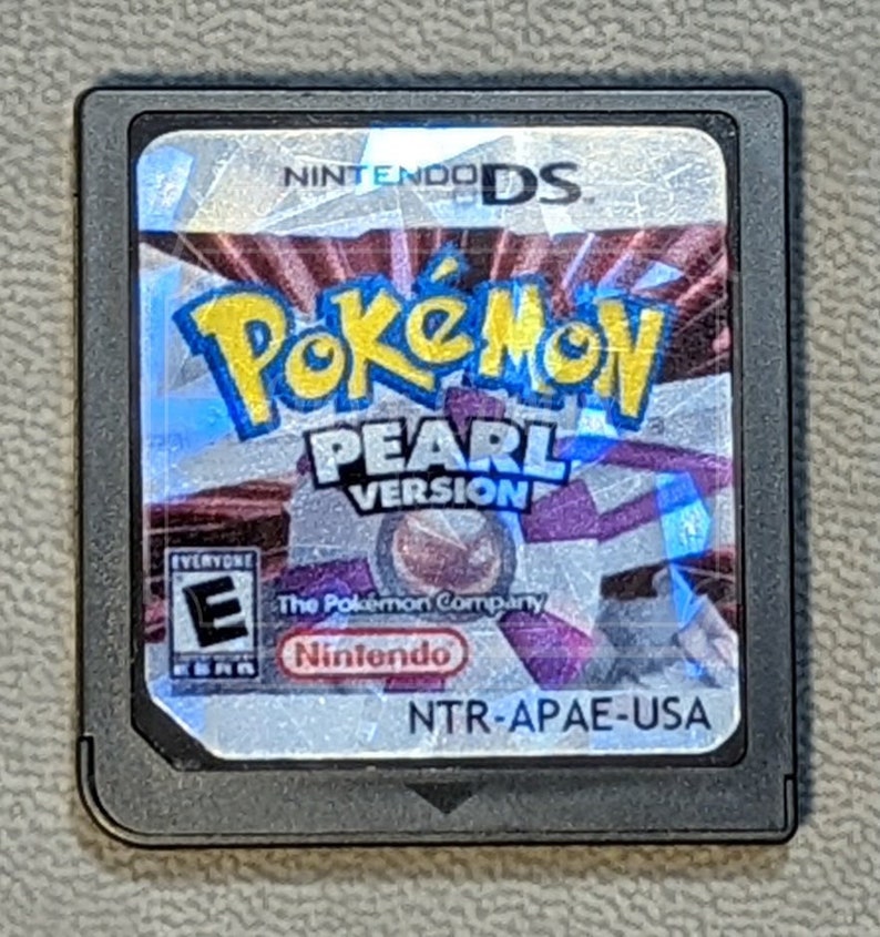 Pokemon Pearl Replacement Cartridge Label Holographic Sticker Etsy