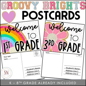 Groovy Classroom Decor | Post Cards