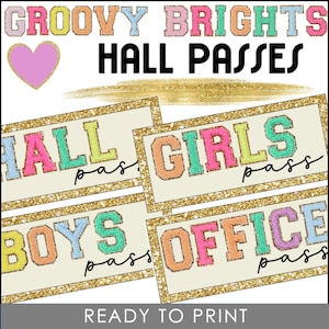 Groovy Classroom Decor | Hall Passes