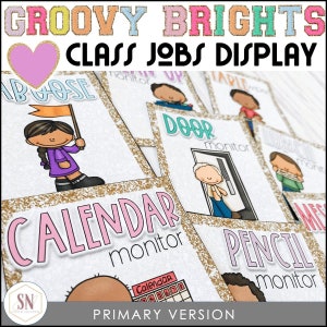 Groovy Classroom Decor | Class Jobs