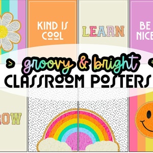 Groovy & Bright Classroom Decor | Classroom Posters