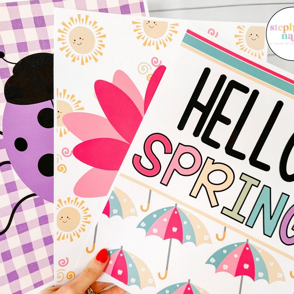 Spring Bulletin Board | April Classroom Posters | Bulletin Board Ideas | April Bulletin Board | Spring Classroom Posters