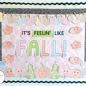 Fall Bulletin Board | September Bulletin Board With Student Craft | October Bulletin Board | It&#39;s Feeling Like Fall | Autumn Bulletin Board