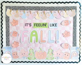 Fall Bulletin Board | September Bulletin Board With Student Craft | October Bulletin Board | It's Feeling Like Fall | Autumn Bulletin Board