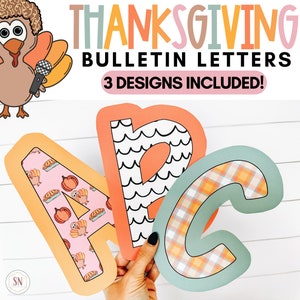 Bulletin Board Letters | Thanksgiving Bulletin Board Letters | November