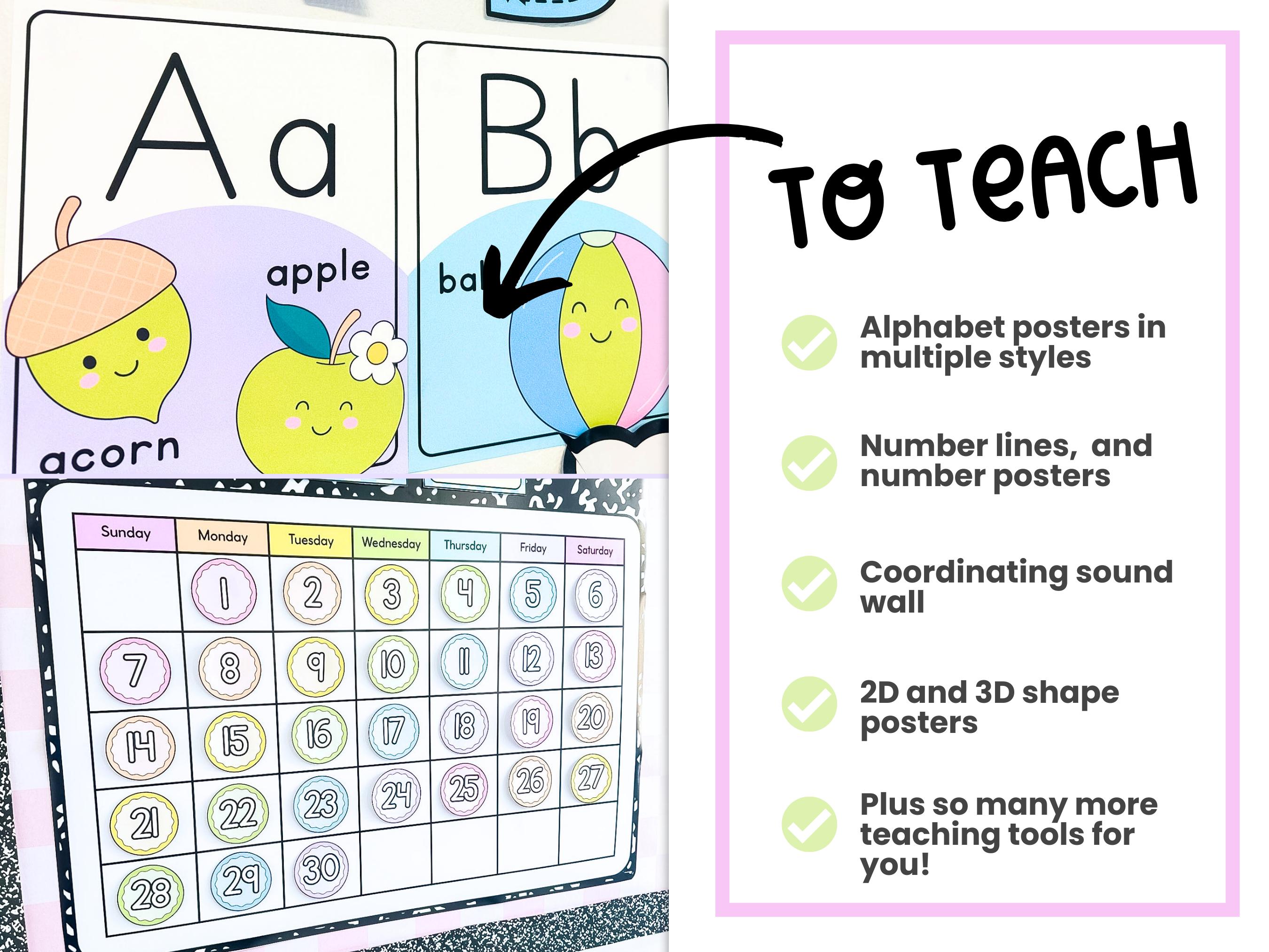 Pastel Classroom Decor Bundle Composition Book Theme | Classroom Decor ...