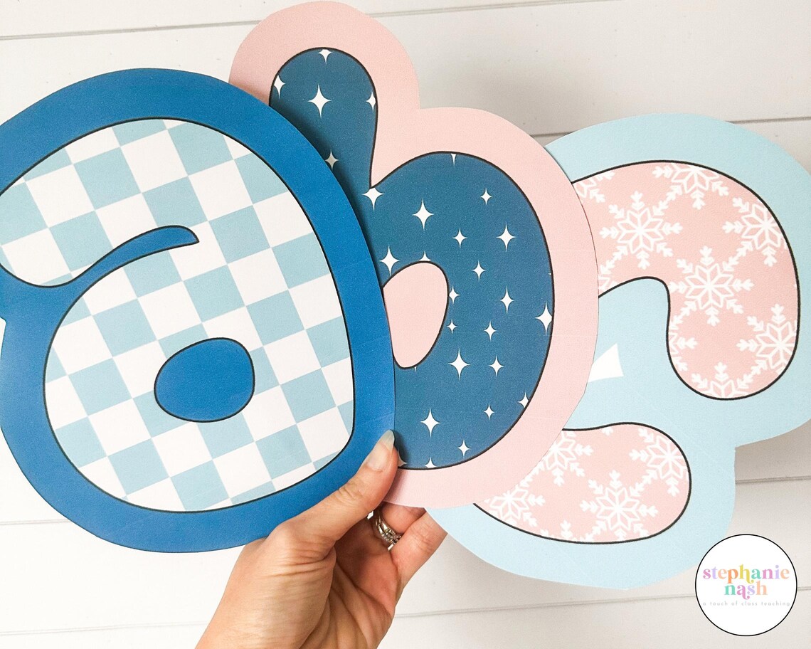 Bulletin Board Letters | Winter Bulletin Board Letters | January ...
