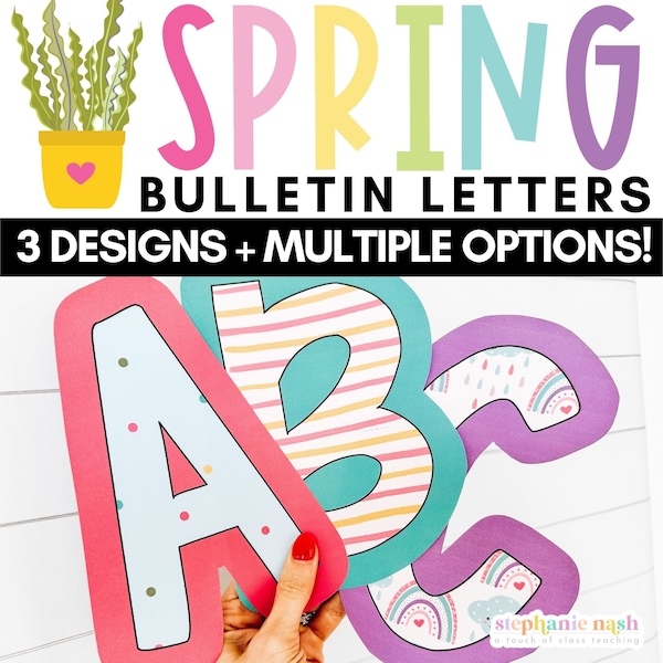 Bulletin Board Letters | Spring Bulletin Board Letters | Bulletin Board Numbers | Printable Bulletin Letters | Spring Bulletin Letters