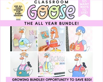 Classroom Goose Growing Bundle! Silly Goose for the Classroom Bundle, Goose Bulletin Board, Bulletin Board Decor, Classroom Bulletin Boards