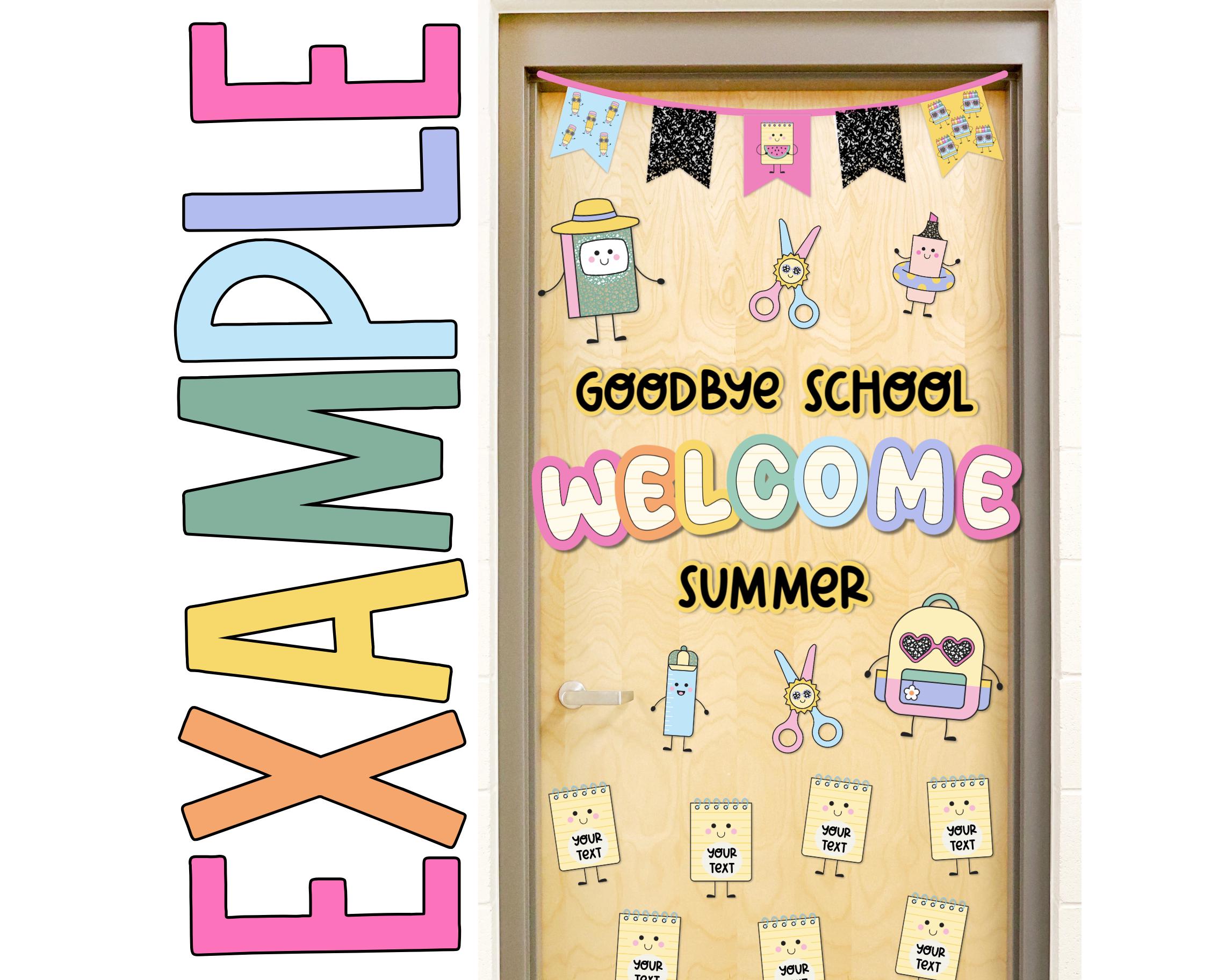Summer Classroom Door Decor Kit | Printable, Editable (PDF, Powerpoint ...
