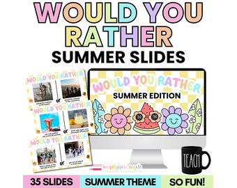 Sommer würden Sie eher Folien | Möchten Sie eher Sommer Edition | Fragen | Möchten Sie eher Klassenzimmer-Folien | Folie für Morgenmeetings